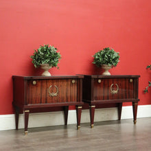 Load image into Gallery viewer, x SOLD Pair of Vintage Lamp Table, Vintage Italian Bedside Tables, with Glass Tops B10260