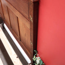 Load image into Gallery viewer, x SOLD Antique French Oak Double Bed, French Gilt Brass Bed includes Slats, Side Rails. B10530