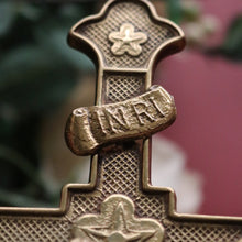 Load image into Gallery viewer, x SOLD Vintage Altar Crucifix, French Cross Vintage French Brass Crucifix, Christ Jesus B10899