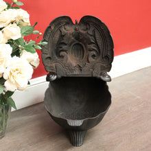 Load image into Gallery viewer, x SOLD Antique French Cast Iron Coal Scuttle Magazine Holder Kindling Holder Fire Tool. B10019