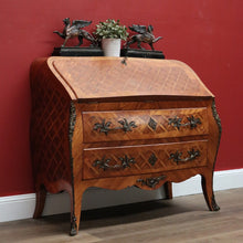 Load image into Gallery viewer, x SOLD Antique French Good Quality Louis XVI style Fall Front Writing Bureau Desk with Chest of Drawers B10725