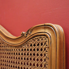 Load image into Gallery viewer, x SOLD Antique French Single Bed, Oak and Cane Bed. Bedhead, Foot, Side Rails Slats 3/3. B11266