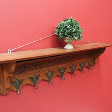 Load image into Gallery viewer, x SOLD Antique French Coat Rack, Oak and Brass Umbrella Holder, Scarf and Hat Rack B10779