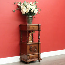Load image into Gallery viewer, x SOLD Antique French Walnut and Marble Lamp Table, Bedside Cabinet Table Hall Cupboard B10458