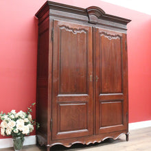 Load image into Gallery viewer, Antique French Oak Cloak Cabinet, French Armoire, Hall Cabinet, Wardrobe, Press B10593