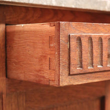 Load image into Gallery viewer, x SOLD Antique French Oak and Marble Bedside Table, Tier Base Lamp Table Bedside Table B10916