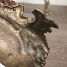 Load image into Gallery viewer, x SOLD Antique French Brass Umbrella Holder with Resting Dog, Horn, Hunting Scene. B9830