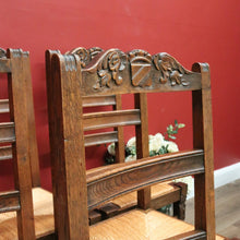Load image into Gallery viewer, x SOLD - Set of 6 Antique French Rush Seat Dining Chairs, 6 Antique French Kitchen Chairs B10783
