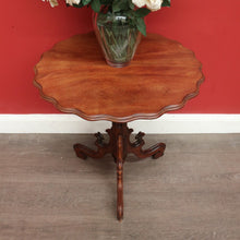 Load image into Gallery viewer, x SOLD Antique French Mahogany Gothic Church Loo Table, Side Table, Wine Table. B9800