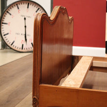 Load image into Gallery viewer, x SOLD Antique French Single Bed, Oak and Cane Bed. Bedhead, Foot, Side Rails Slats 3/3. B11266