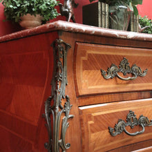 Load image into Gallery viewer, x SOLD Antique French Chest of Drawers, Antique Walnut, Brass, Marble Chest of Drawers B10781