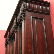 Load image into Gallery viewer, x SOLD Antique Dutch Bookcase, Oak and Glass Door Bookcase, China Display Cabinet B11068