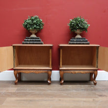 Load image into Gallery viewer, x SOLD Pair of Vintage French Bedside Tables, or Lamp Tables, Side Tables, or Cupboards B10930
