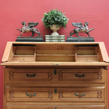 Load image into Gallery viewer, x SOLD Antique French Chest of Drawers Desk, 3 Drawer Writing Bureau Office Desk Chest B10712