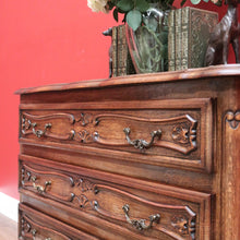 Load image into Gallery viewer, x SOLD Antique French Chest of Drawers, Oak 3 Drawer Hall Cabinet, Foyer Chest Drawers B10572