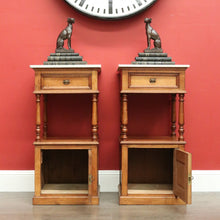 Load image into Gallery viewer, x SOLD Pair of Bedside Tables, Antique French Oak Bedside Cabinets, Hall Lamp Tables B10256