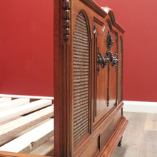 Load image into Gallery viewer, x SOLD Antique French Walnut and Cane Insert Double Bed. Antique French Bed with Slats B10844`