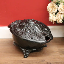Load image into Gallery viewer, Antique French Cast Iron Coal Scuttle, Magazine Rack or Holder, Kindling Box B10736
