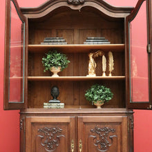 Load image into Gallery viewer, x SOLD Vintage China Cabinet, French Bookcase, Oak 4 Door Display Cabinet Chest. B10212