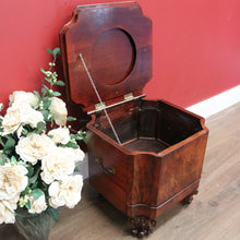 Load image into Gallery viewer, x SOLD Antique English Sewing Box, Walnut, Burr Walnut Knitting Cabinet, Footstool Seat B11001