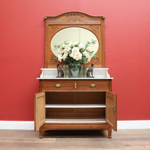 Load image into Gallery viewer, x SOLD Antique French Dressing Table, Mirror Back Sideboard, Cabinet, Cupboard in Oak B10629
