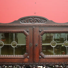 Load image into Gallery viewer, x SOLD Antique French Oak Sideboard 2 Height Cabinet Cupboard, one of 2. B10213