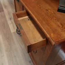 Load image into Gallery viewer, x SOLD Antique French Sideboard, Art Deco Oak 2 Drawer Drinks Cupboard, Hall Cabinet B10685
