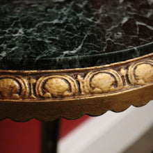 Load image into Gallery viewer, x SOLD Antique Italian Lamp Table Side Table, Gilt Cast Iron Marble Jardinière Stand B10480