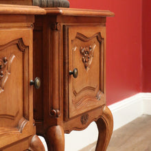 Load image into Gallery viewer, x SOLD Pair of Vintage French Bedside Cabinets, Carved Oak Lamp or Side Tables B10919