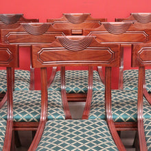 Load image into Gallery viewer, x SOLD Set of 8 Regency Style Dining Chairs, 8 Vintage English Mahogany Kitchen Chairs. B10385