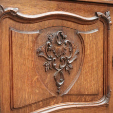 Load image into Gallery viewer, x SOLD Antique French Sideboard, Oak and Marble Top French Two Drawer Hall Cupboard B10879