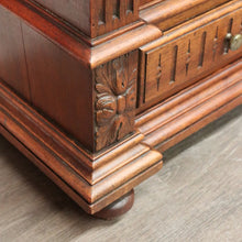 Load image into Gallery viewer, x SOLD Antique French Walnut and Marble Lamp Table, Bedside Cabinet Table Hall Cupboard B10458