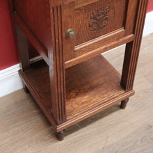 Load image into Gallery viewer, x SOLD Antique French Oak and Marble Bedside Table, Tier Base Lamp Table Bedside Table B10916