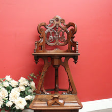 Load image into Gallery viewer, x SOLD Antique French Hotel Shoe Shine Chair, Barbers Chair, Orchestra Music Chair. B9948
