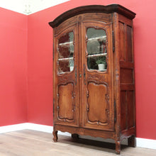 Load image into Gallery viewer, Antique French Cherrywood 2 Door 19th Century Glass Door Bookcase China Cabinet B10700