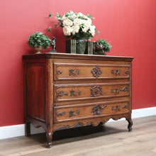 Load image into Gallery viewer, x SOLD Early Antique French Chest of Drawers, 3 Drawer Hall Foyer Entry Cupboard, Chest B10775