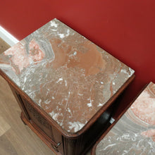 Load image into Gallery viewer, x SOLD Antique French Lamp Tables with Marble Tops, Bedside Cabinets, Hall Cupboards B10640