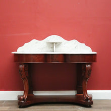 Load image into Gallery viewer, x SOLD Antique English Washstand, Mahogany and Marble Top Hall Table, Console Table B11101