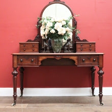Load image into Gallery viewer, Antique Dressing Table, Heal and Son Mirror Back Dressing Table, Trinket Drawers B11066