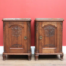 Load image into Gallery viewer, x SOLD Antique French Lamp Tables with Marble Tops, Bedside Cabinets, Hall Cupboards B10640
