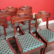 Load image into Gallery viewer, x SOLD Set of 8 Regency Style Dining Chairs, 8 Vintage English Mahogany Kitchen Chairs. B10385