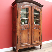 Load image into Gallery viewer, Antique French Cherrywood 2 Door 19th Century Glass Door Bookcase China Cabinet B10700