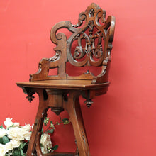 Load image into Gallery viewer, x SOLD Antique French Hotel Shoe Shine Chair, Barbers Chair, Orchestra Music Chair. B9948