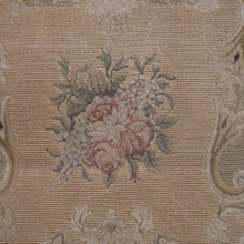 Load image into Gallery viewer, x SOLD Antique Grandfather Chair, Oak and Tapestry Padded Arm Armchair Grandfather Seat B10782