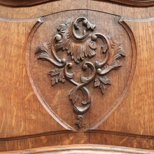 Load image into Gallery viewer, x SOLD Antique French Sideboard, Oak and Marble Top French Two Drawer Hall Cupboard B10879