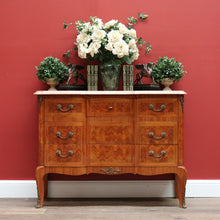 Load image into Gallery viewer, Antique French Chest of Drawers with Marble Top, Hall Cabinet Cupboard Sideboard B10570