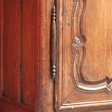 Load image into Gallery viewer, Antique French Cherrywood 2 Door 19th Century Glass Door Bookcase China Cabinet B10700