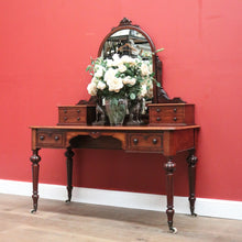 Load image into Gallery viewer, x SOLD Antique Dressing Table, Heal and Son Mirror Back Dressing Table, Trinket Drawers B11066