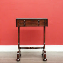 Load image into Gallery viewer, x SOLD Antique English Works Table, Lamp Bedside Table, Antique Mahogany Sewing Table B10313