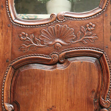 Load image into Gallery viewer, Antique French Cherrywood 2 Door 19th Century Glass Door Bookcase China Cabinet B10700